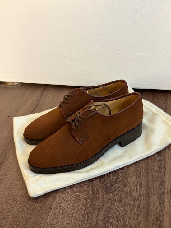 Giorgio Armani Shoes - Giorgio Armani Brown Suede Derby Oxford shoes Women's US 6 / EU 36.5